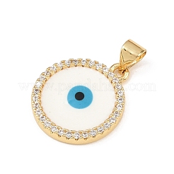 Brass Micro Pave Cubic Zirconia Pendants&nbsp;KK-F919-17G