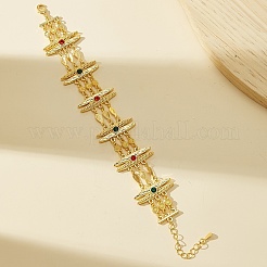 Vintage Alloy Micro Pave Cubic Zirconia Link Chain Bracelets for Women&nbsp;SQ3923
