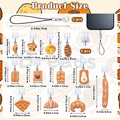 16Pcs Plastic Mobile Dustproof Plugs and Mobile Straps&nbsp;HJEW-SW00298