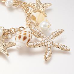 Trendy Shell Charm Bracelets&nbsp;BJEW-F166-01