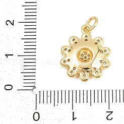 Valentine's Day Brass Micro Pave Clear Cubic Zirconia Pendants&nbsp;KK-D258-04G-02