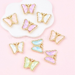 10Pcs Alloy Glass Pendants&nbsp;GLAA-YW0005-19