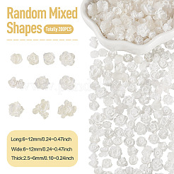 200Pcs Flower & Butterfly Resin Cabochons&nbsp;CRES-TA0001-89H