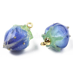 Handmade Epoxy Resin Flower Pendants&nbsp;X-KY-S163-103A