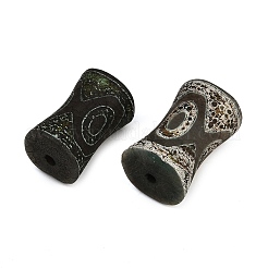 Tibetan Agate 3-Eye Beads&nbsp;G-U029-A01