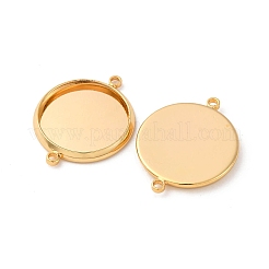 Brass Connector Cabochon Settings&nbsp;KK-F898-21D-G