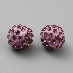 Handmade Polymer Clay Rhinestone Beads&nbsp;CLAY-WH0011-08N