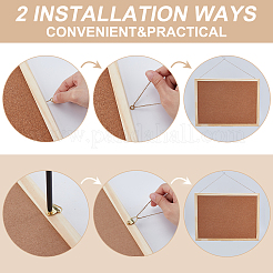 4Pcs Rectangle Cork Bulletin Board&nbsp;AJEW-GO0002-70