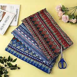 Bohemian Geometric Print Linen Cotton Fabric&nbsp;DIY-FZC0002-05C