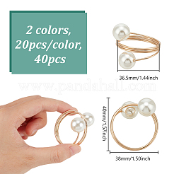 40Pcs 2 Colors Iron Napkin Rings&nbsp;AJEW-NB0008-09