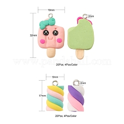 40Pcs 10 Style Handmade Polymer Clay Charms&nbsp;CLAY-LS0001-13