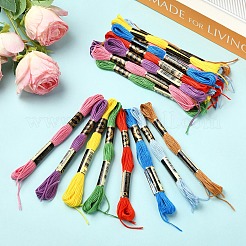6Bundles Polyester Embroidery Floss&nbsp;OCOR-YW0001-25F