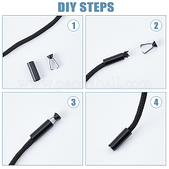 40Pcs 2 Colors Spray Printed Alloy Aglets for Shoelaces&nbsp;FIND-DC0005-08
