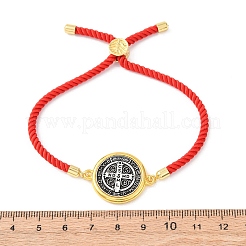 Alloy with Nylon Rope Slider Bracelets&nbsp;LS-BJEW-Z156-02G-01