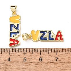 Brass Enamel Pendants&nbsp;KK-L262-06G