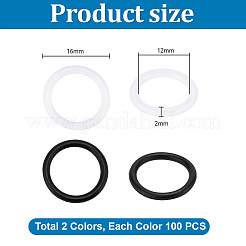 200Pcs 2 Colors Rubber O Ring Connectors&nbsp;FIND-PH0060-15A