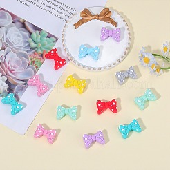 16Pcs 8 Colors Bowknot Silicone Focal Beads&nbsp;SIL-SZ0001-37