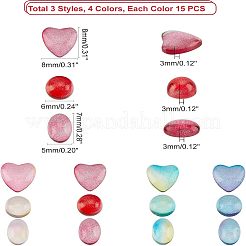 180Pcs 12 Style Transparent Glass Cabochons&nbsp;GGLA-FH001-01