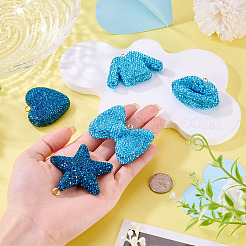 5Pcs 5 Styles Handmade Polymer Clay Pendants&nbsp;RB-BT0001-05B