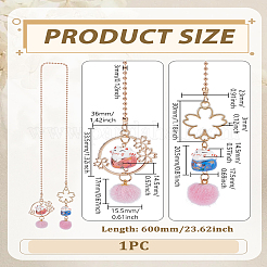 1Pc Lucky Cat Car Charm Porcelain Figurine Hanging Pendant Decorations&nbsp;AJEW-LP0012-17