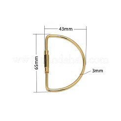 Brass Screw Carabiner Lock Charms&nbsp;KK-ZX025-68C