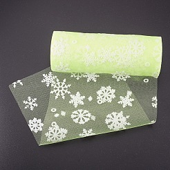 Snowflake Deco Mesh Ribbons&nbsp;OCOR-P010-G10