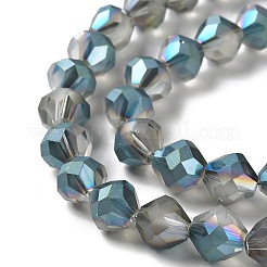Electroplate Transparent Glass Beads Strands&nbsp;EGLA-I019-HP01