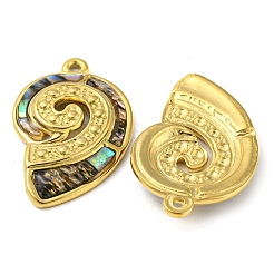 Natural Paua Shell Pendants&nbsp;X-STAS-P341-01G-01