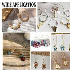 36pcs 9 style Brass Hoop Earring Findings&nbsp;KK-PH0005-99