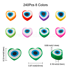 240Pcs 8 Colors Handmade Polymer Clay Beads&nbsp;CLAY-CJ0001-51