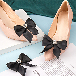 Polyester Bowknot Shoe Decorations&nbsp;FIND-WH0139-226B