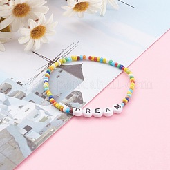 Glass Seed Beads Stretch Bracelets&nbsp;BJEW-JB06120-01