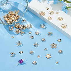 70Pcs 7 Styles Brass Bead Caps&nbsp;FIND-AR0005-36