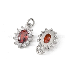 SHEGRACE Brass Micro Pave Cubic Zirconia Pendants&nbsp;XGRQ2O803-446F-P