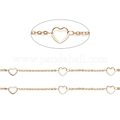 Ion Plating(IP) 304 Stainless Steel Heart Link Cable Chains&nbsp;STAS-P254-06G