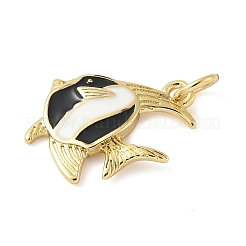 Brass Enamel Pendants&nbsp;KK-C110-22A-01G