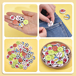 2 Bags 2-Holes Wood Buttons&nbsp;WOOD-WR0001-31A
