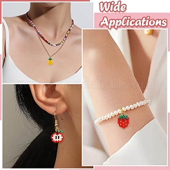 5Pcs 5 Styles Glass Seed Beaded Pendants&nbsp;PALLOY-CJ00126