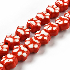 Handmade Printed Porcelain Beads&nbsp;X1-PORC-F005-02C