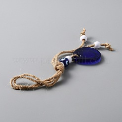 Glass Evil Eye Pendant Decorations&nbsp;HJEW-WH0006-54