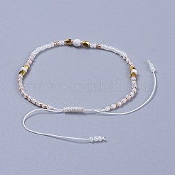 Adjustable Nylon Thread Braided Beads Bracelets&nbsp;BJEW-JB04379-01