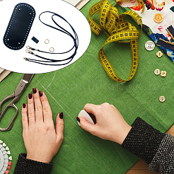 1 Bag Handmade Imitation Leather Shoulder Strap Botto Accessories Kits&nbsp;DIY-CL0001-03A