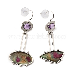 Alloy & Resin Dangle Earrings&nbsp;EJEW-Z163-01P
