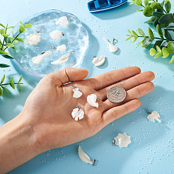 14Pcs 7 Styles Natural Freshwater Shell Pendants&nbsp;SHEL-CD0001-05