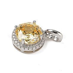 925 Sterling Silver Pave Cubic Zirconia Pendants&nbsp;STER-B009-01A-02