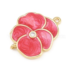 Brass Enamel Connector Charms&nbsp;KK-L275-57G