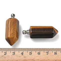 Natural Tiger Eye Perfume Bottle Pendants&nbsp;G-H332-09P-02