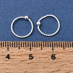 Brass Ball Captive Bead Nose Ring&nbsp;AJEW-G075-01S-02