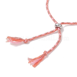 Macrame Cotton Cord Slider Bracelet Making&nbsp;AJEW-JB01536-01