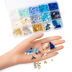 Ocean Theme Beads & Charms DIY Jewelry Making Finding Kit&nbsp;DIY-FS0002-18